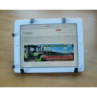 Edelstahl Universal-Halter Kugelflex® für iPad / Tablet / Bildschirm