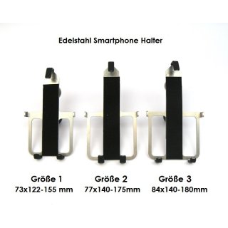 Edelstahl Smartphone/Handy Halter Kugelflex® zur Montage am Spiegel