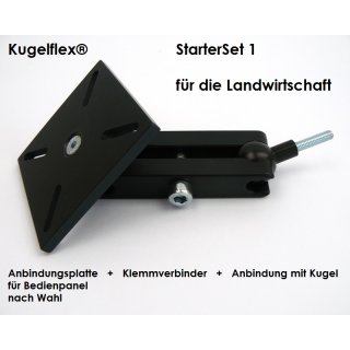 Bedienpanel / Terminal Halter Alu Kugelflex®  Starterset1 mit Anbindung Kugel