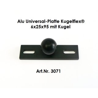 Alu Universal-Platte Kugelflex® mit Kugel 6 x 25 x 95 mm
