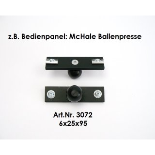 Alu-Platte Kugelflex® mit Kugel f. McHale Ballenwickelgerät, Lehner Vento 6 x 25 x 95