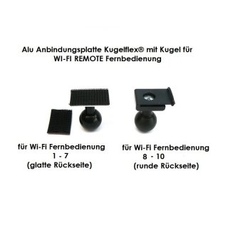 GoPro / WiFi Alu Halter doppelt Kugelflex® zur Montage am Rückspiegel