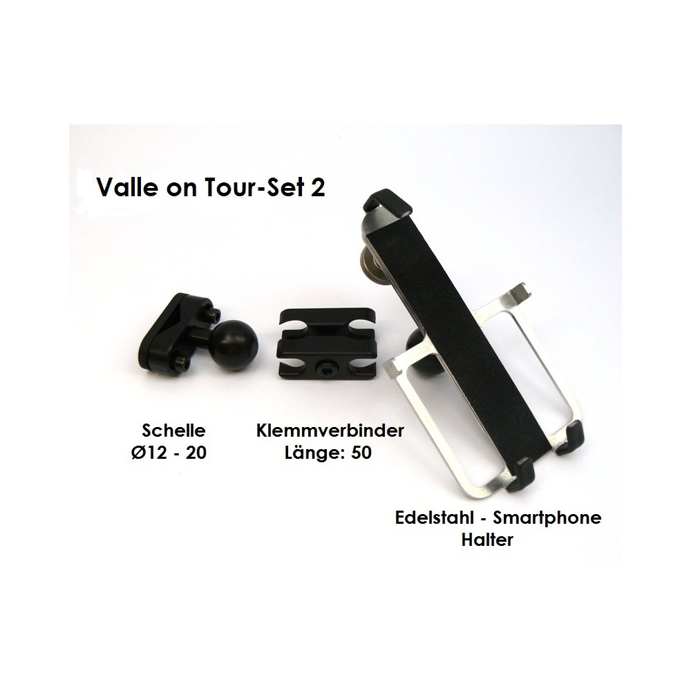 Valle on Tour Set2 - Edelstahl Smartphone/Handy Halter Kugelflex® zur,  133,30 €