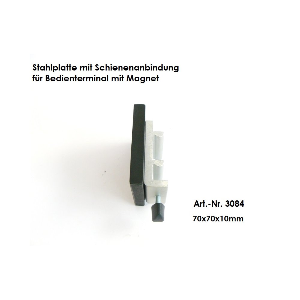 Stahlplatte Kugelflex® mit Schienenanbindung für Magnet, 28,00 €