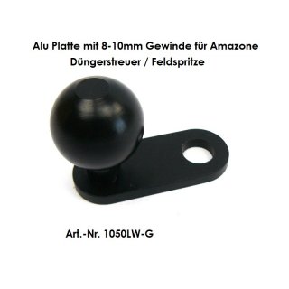 Alu Platte Kugelflex® mit 8-10mm Gewinde für Amazone Düngestreuer / Feldspritze, Claas
