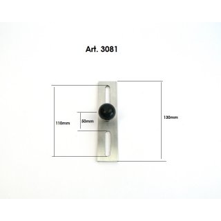 Alu-Platte Kugelflex®  mit Kugel 6 x 30 x130 mm für Bomech Gülleverteiler