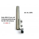 Rohr Ø 20-21mm mit Kugelflex® Schienenanbindung für MC-50 Schiene <<mitte>>