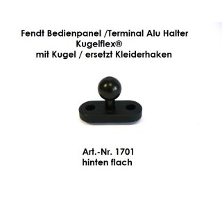 Fendt Kugelflex® Alu Halter (ersetzt Kleiderhaken) für die Kabinensäule hinten FLACH