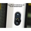 Fendt Kugelflex® Alu Halter 1Zoll Kugel (ersetzt Kleiderhaken) an der Kabinensäule