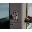 Fendt Kugelflex® Alu Halter ersetzt Kleiderhaken, für die Kabinensäule hinten (flach)