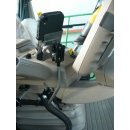 Smartphone-Halter aus Edelstahl zur Befestigung am Fahrersitz John Deere Häcksler 8700i