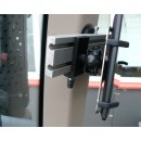 Fendt Bedienpanel /Terminal-Halter Kugelflex®  aus Aluminium mit Schiene / ersetzt Kleiderhaken Kabinensäule vorne_hoch