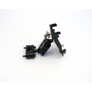 Edelstahl Smartphone Halter Querbefestigung Kugelflex® zur Montage am Bügel/Rohr Ø14-30 mm