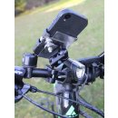 Edelstahl Smartphone Halter Querbefestigung Kugelflex® zur Montage am Bügel/Rohr Ø14-30 mm