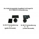 Stromversorgung mit 3-fach (GoPro/WiFi/USB) Alu Halter Kugelflex® zur Montage am Rückspiegel