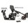 Stromversorgung mit 3-fach (GoPro/WiFi/USB) Alu Halter Kugelflex® zur Montage am Rückspiegel