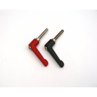 Schnellklemmhebel / Verstellbarer Klemmhebel M6 in schwarz oder rot rot