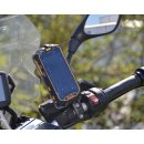 Edelstahl Smartphone/Handy Halter Kugelflex® zur Montage am Spiegel