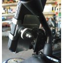 Edelstahl Handy/Smartphone Halter Querbefestigung Kugelflex® zur Montage am Spiegel