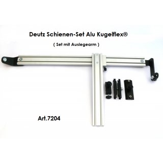 Deutz Schienen-Set Alu Kugelflex® für die neuen 6er-, 7er-, 9er-Modelle <Set> 3089- Alu Platte 120x120 mm, Lochbild 100x100 mm