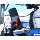 Edelstahl Smartphone- / Handyhalter Kugelflex® Querbefestigung 2- 75-94 mm
