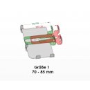 Edelstahl Smartphone- / Handyhalter Kugelflex® Querbefestigung 2- 75-94 mm