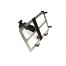 Tablethalter Edelstahl-Halterung Kugelflex® für iPad /Tablet mit MC Schienenanbindung 240 x 154-214 mm