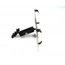 Tablethalter Edelstahl-Halterung Kugelflex® für iPad /Tablet mit MC Schienenanbindung 240 x 154-214 mm