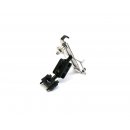 Edelstahl Smartphone/Handy Halter Kugelflex® zur Montage am Bügel / Rohr 14-30 mm 3- 84 x 140-180 mm  75