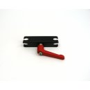 Schnellklemmhebel / verstellbarer Klemmhebel M8 Edelstahl rot