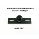Bedienpanel / Terminal Halter Alu Kugelflex®  Starterset1 mit Anbindung Kugel 3083- Stahlplatte Kugelflex® mit Kugel  für Magnet M5