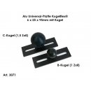 Alu Universal-Platte Kugelflex® mit Kugel 6 x 25 x 95...