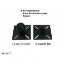 Alu-Platte Kugelflex® 80 x 75 x 5 mm, Lochbild: 45-65...