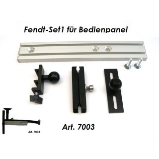 Fendt-Set1 Bedienpanel / Terminal Halter Alu Kugelflex® für Fendt Vario 300er, 500er, 700er Serie 3089- Alu Platte 120x120 mm, Lochbild 100x100 mm