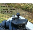 GoPro Alu Halter Kugelflex® zur Montage am Rückspiegel 50 1-4