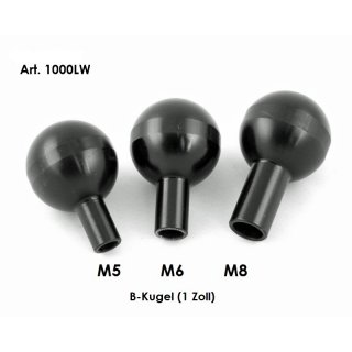 B-Kugel Alu Kugelflex® M5, M6, M8 Gewinde M6