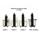 Edelstahl - Smartphone- /Handyhalter Kugelflex® 3 - 84  x 140-180 mm