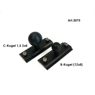 Alu-Anbindung Kugelflex® mit Kugel für Bedienterminal LBT 1 Fa. Lemken B-Kugel (1Zoll)