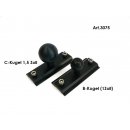 Alu-Anbindung Kugelflex® mit Kugel für Bedienterminal LBT 1 Fa. Lemken B-Kugel (1Zoll)