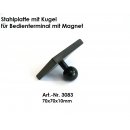 Stahlplatte Kugelflex® mit Kugel für Magnet C-Kugel (1,5 Zoll)