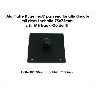 Alu-Platte Kugelflex®  mit Kugel Lochbild:75x75mm für ME Track-Guide III/Krone Quaderballenpresse C-Kugel (1,5 Zoll)