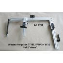 Schienen-Set2 für Massey Ferguson, z.B. für Modelle 7718S, 6714S, 5612 und 5710S, mit Schiene 750 mm/500 mm lang 3086 - Alu-Platte Kugelflex® für APV Steuermodul und John Deere Greenstar 4220 B-Kugel (1 Zoll)