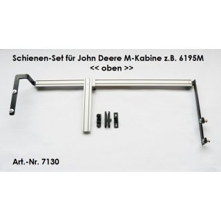 John Deere Alu Schienen-Set Kugelflex® für M-Kabinen <<oben>> z.B. 6195M Bj. 2019 3087- Alu Platte 120x30 mm, Lochabstand 90 mm z.B. Pöttinger Ladewagen B-Kugel (1 Zoll)