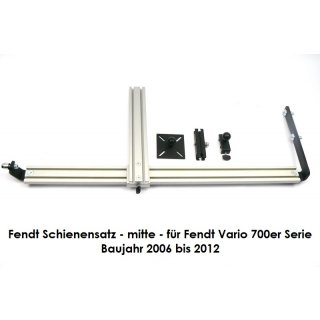 Fendt-Schienensatz <<vorne>> Alu Kugelflex® für Fendt Vario 700/900er Serie Bj 06-12 / 380 GTA Turbo 3085- Alu Platte 150x110x5, Lochbild 140x70 mm für John Deere Rundballenpresse B-Kugel (1 Zoll)