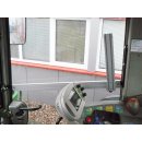 Fendt-Schienensatz <<vorne>> Alu Kugelflex® für Fendt Vario 700/900er Serie Bj 06-12 / 380 GTA Turbo 3085- Alu Platte 150x110x5, Lochbild 140x70 mm für John Deere Rundballenpresse B-Kugel (1 Zoll)