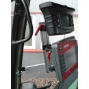 Fendt-Schienensatz <<vorne>> Alu Kugelflex® für Fendt Vario 700/900er Serie Bj 06-12 / 380 GTA Turbo 3085- Alu Platte 150x110x5, Lochbild 140x70 mm für John Deere Rundballenpresse B-Kugel (1 Zoll)