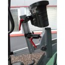 Fendt-Schienensatz <<vorne>> Alu Kugelflex® für Fendt Vario 700/900er Serie Bj 06-12 / 380 GTA Turbo 3085- Alu Platte 150x110x5, Lochbild 140x70 mm für John Deere Rundballenpresse B-Kugel (1 Zoll)