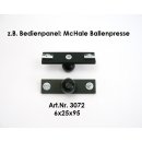 Bedienpanel / Terminal Halter Alu Kugelflex®  Starterset1 mit Anbindung Kugel 3072- Platte 6x25x95 mm McHale Ballenwickler, Lehner Vento M8
