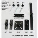 Bedienpanel / Terminal Halter Alu Kugelflex®  Starterset1 mit Anbindung Kugel 3074- Patte 6x25x295 mm f. Feldspritze Tecnoma M5