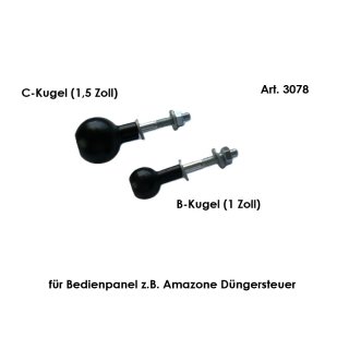 Alu-Halter Kugelflex®  mit Kugel für Bedienterminal Amazone/Rauch C-Kugel (1,5 Zoll)